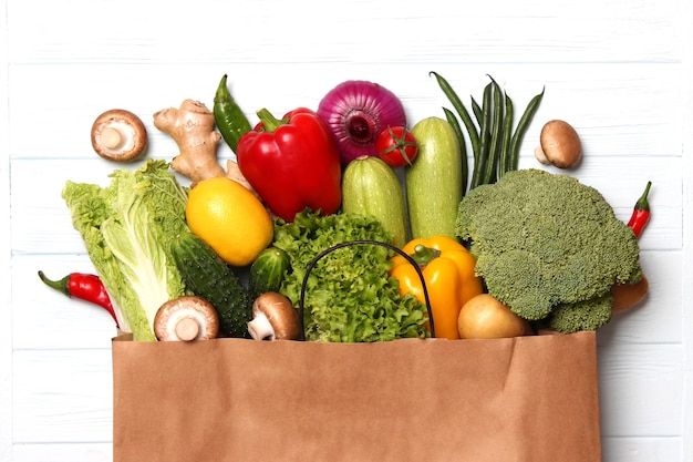 Satz verschiedene frische Gemüsenahaufnahme gesunde Ernährung