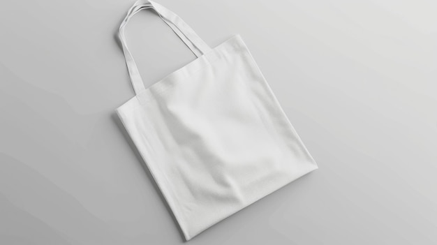 Foto sauber tote tasche mockup auf grauem hintergrund für branding und werbung