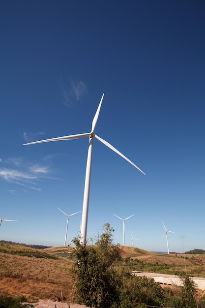 Saubere Energie der Windturbine Windmühle in Khao Kho Phetchabun Thailand