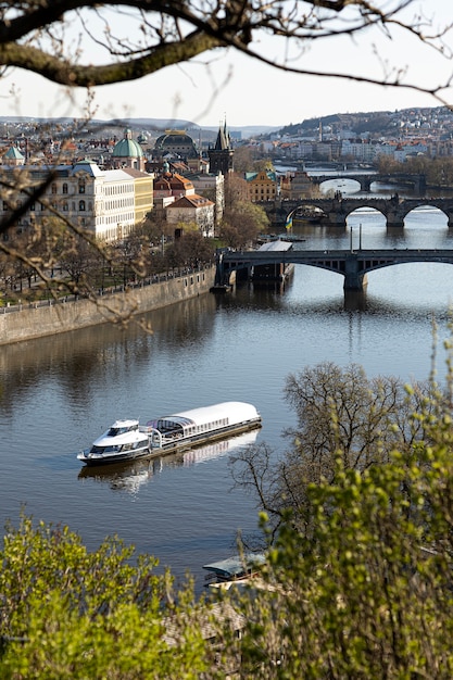 Foto saubere straßen der stadt prag