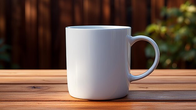 Saubere und minimalistische Komposition einer einzelnen weißen Tasse