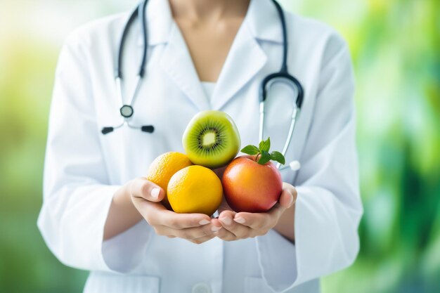 Foto saúde na natureza bounty uma receita médica para o bem-estar a mistura de frutas e nutrição