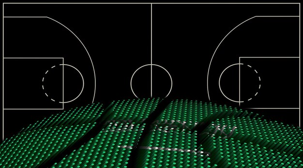 Saudi-Arabien Basketballplatz Hintergrund Basketball Ball
