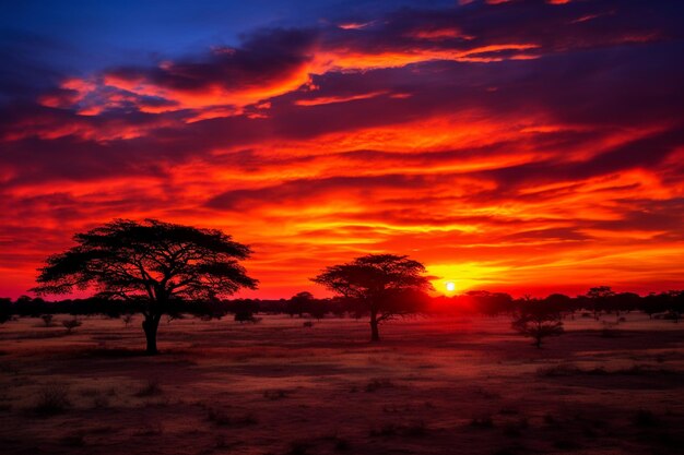 Savanna Sunset Twilight Magia na Selvagem