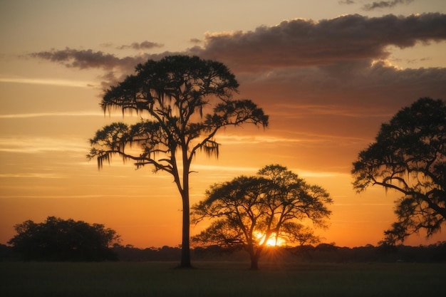 Savannah Sunset Silhouettes arc