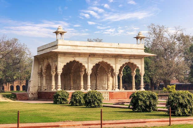 Sawan-Pavillon im roten Fort von Delhi-Park, Indien.