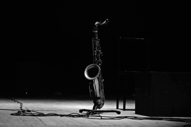 Saxofón en el escenario