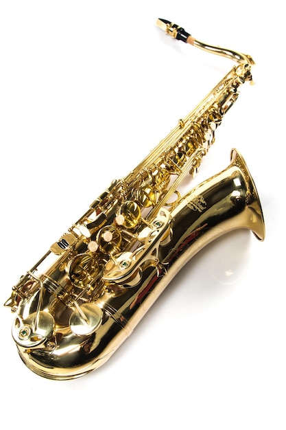 saxofone de música dourada