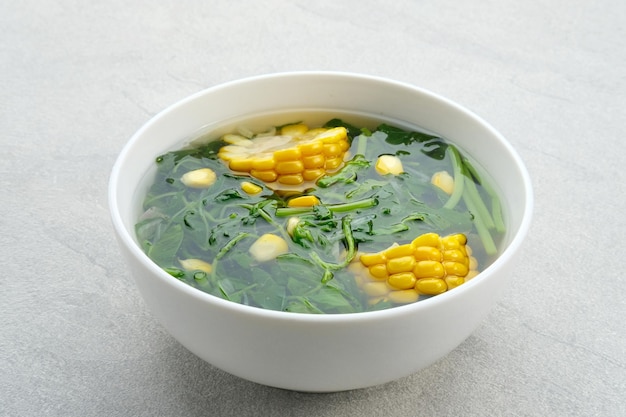 Sayur Bayam Spinat Clear Vegetable Indonesische Spinat-Spinat-Suppe