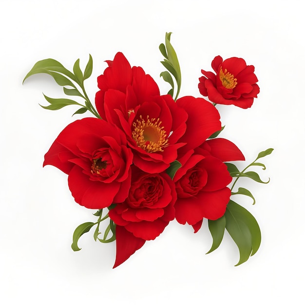 Scarlet Sway Chic Vektorblumen-Logo-Anzeige