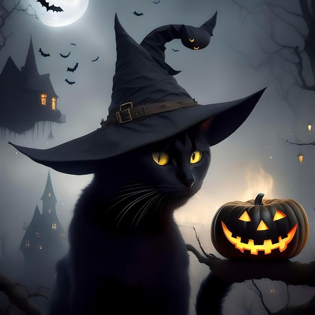 Scary Cat Halloween-Hintergrund