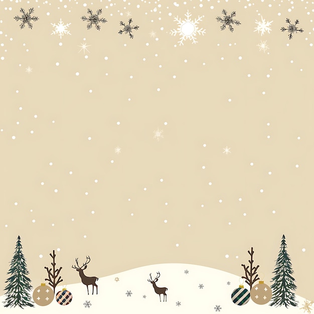 Scena de Natal de cartão de decoração com espaço em branco para o texto da sua mensagem
