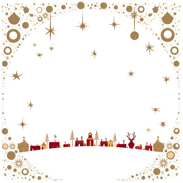 Scena de natal de cartão de decoração com espaço em branco para o texto da sua mensagem