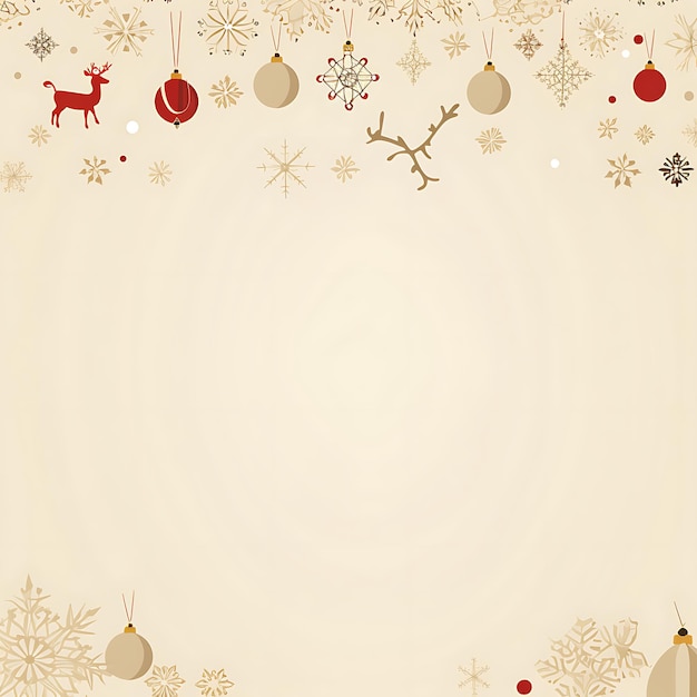 Foto scena de natal de cartão de decoração com espaço em branco para o texto da sua mensagem