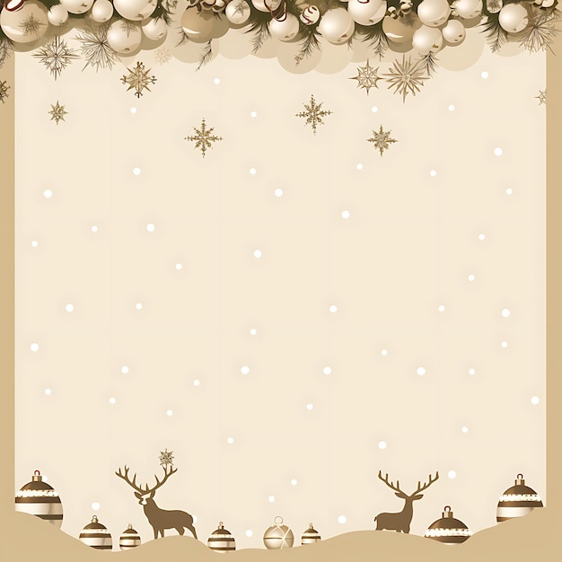 Scena navideña de tarjeta de decoración con espacio en blanco para el texto de su mensaje