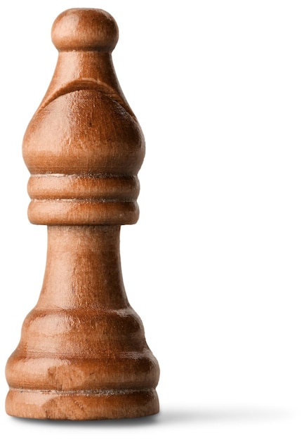 Schachfigur isoliert auf weißem Hintergrund