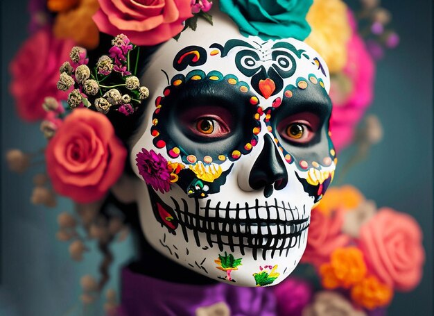 Schädeltag der Toten im mexikanischen Stil