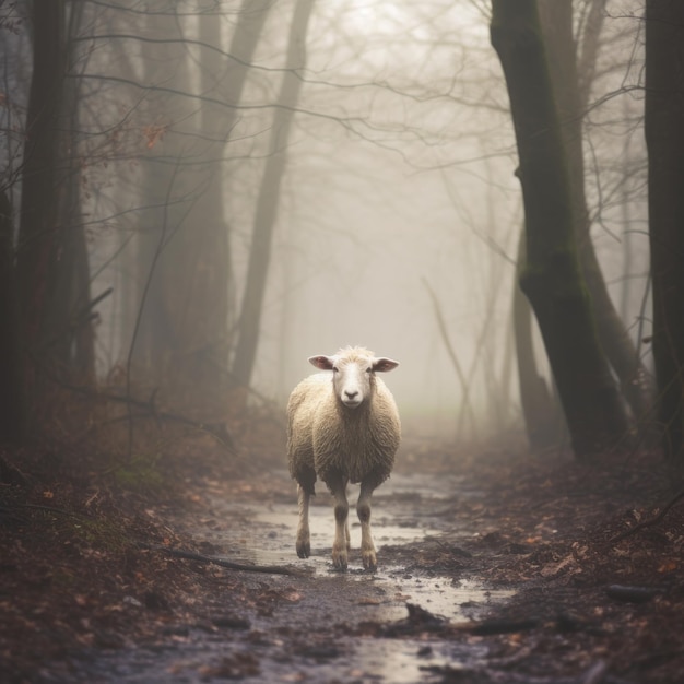 Schafe stecken im Schlamm fest