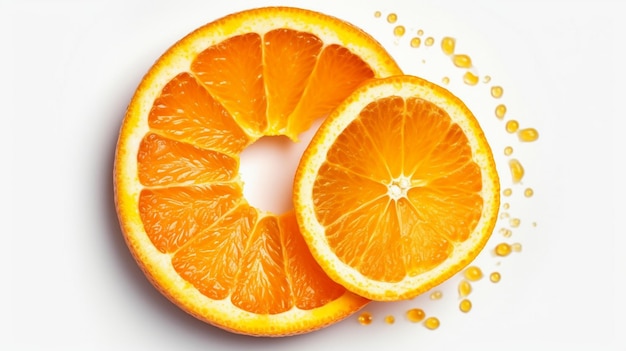 Schale von reifen Orangen, isoliert auf weißem Hintergrund