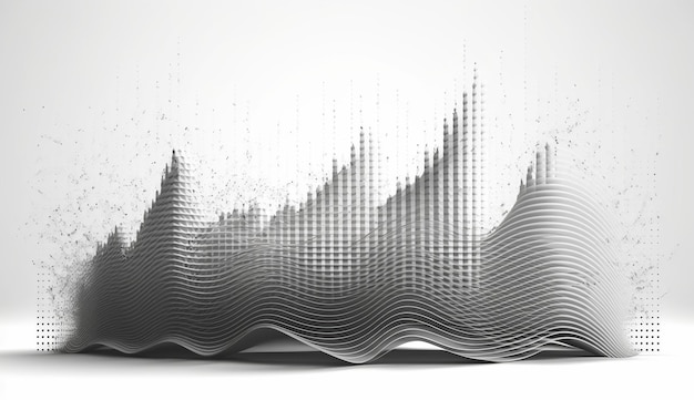 Schallwellen Dynamische Effektdarstellung mit Partikelwellenfluss AI Generative