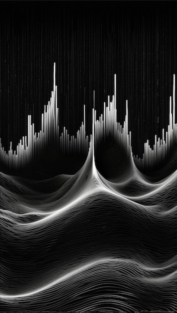 Schallwellen hohe BPM-Matrixfrequenz gotische weiße Kabel aus Fledermausmuster