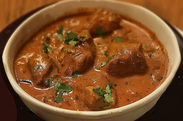 Foto scharfes hühnchen tikka masala küche