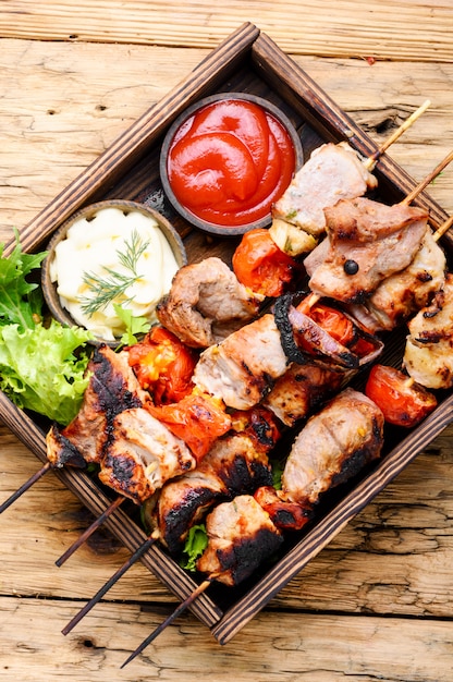 Schaschlik aus Schweinefleisch