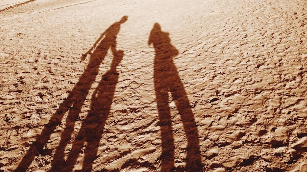 Foto schatten eines mannes an der wand