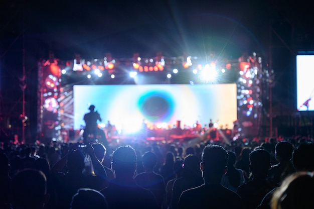 Schattenbildjugendpublikum passen das Nachtkonzert auf