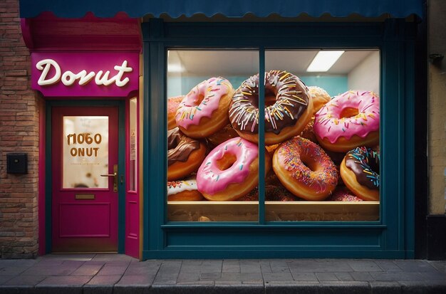 Schaufenster mit Donuts