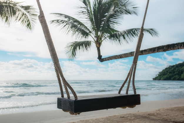 Schaukel am Strand.