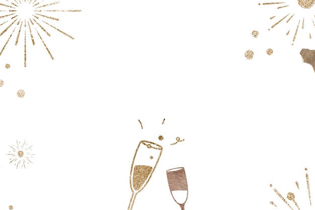 Schaumende Champagner festlicher Rahmen png transparenter Hintergrund