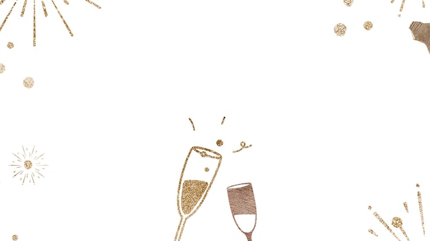 Schaumende Champagner festlicher Rahmen png transparenter Hintergrund