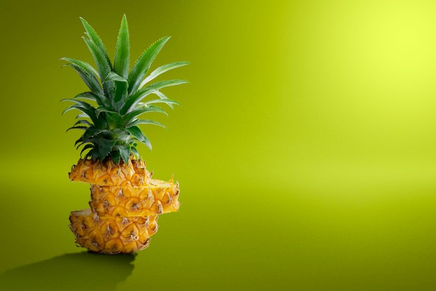 Scheibe frische Ananas