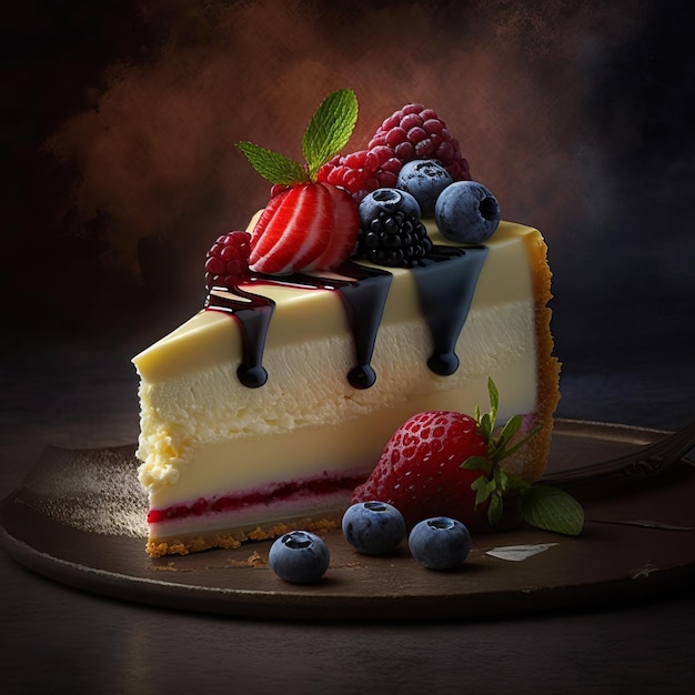 Scheibe von New York Cheesecake