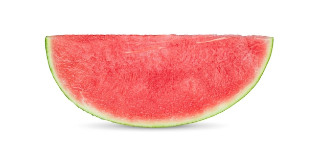 Scheibe Wassermelone auf weißem Hintergrund