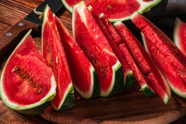 Scheiben reifer Wassermelone