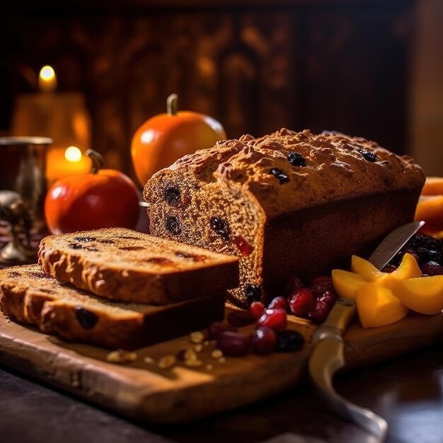 Scheiben Rosinenbrot