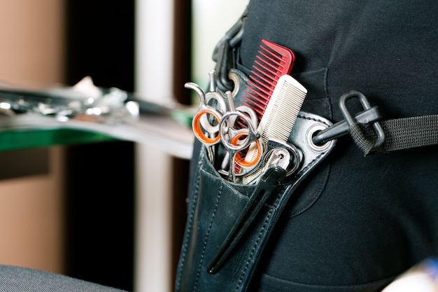 Scherentasche oder Holster des Friseurs