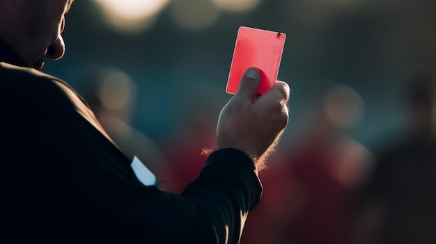 Schiedsrichter zeigt eine rote Karte