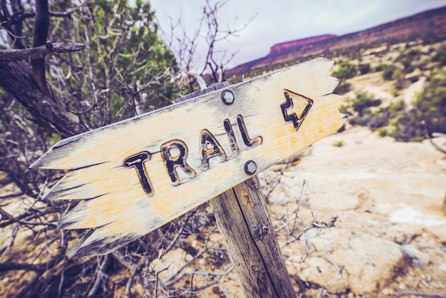 Schild für den Utah Trail