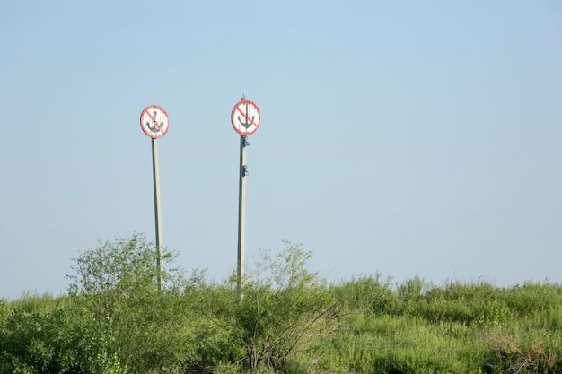 Schilder „Keine Anker