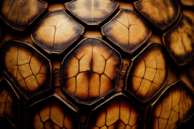 Schildkrötenpanzer Textur Hintergrund Brontosaurus Dinosaurier Haut Generative AI Illustration
