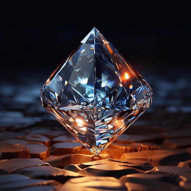 Schillernde Diamanten, funkelnde Eleganz und zeitlose Schönheit, erzeugt durch KI