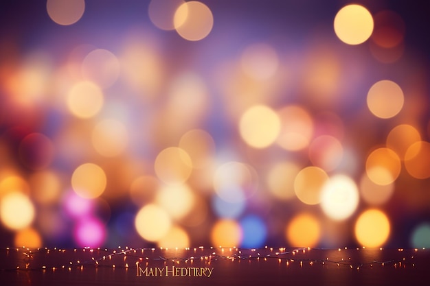 Schimmerndes festliches Bokeh mit Ornamenten