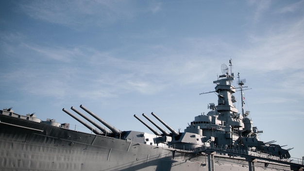 Schlachtschiff der US Navy im Museum in Mobile, AL.