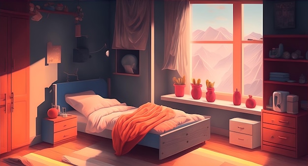 Schlafzimmer animiert