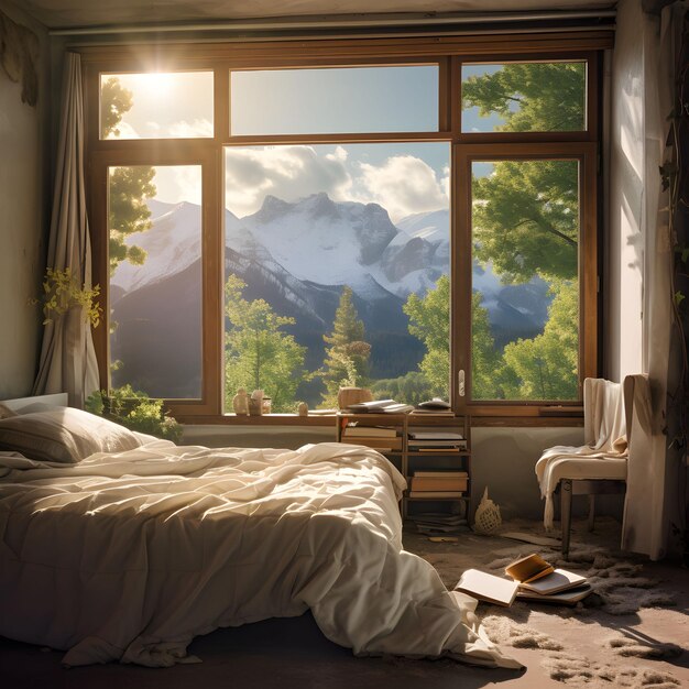 Schlafzimmer mit Panoramablick