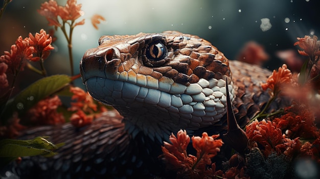 Schlangen Serpentes sind eine Unterordnung der Klasse der Reptilien der Scalyidae Abteilung giftige Kreaturen Raubtiere furchteinflößend und schön gefährliche Schuppen und Haut