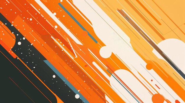 Schlanke orangefarbene Grafik mit einem Hauch von Raffinesse KI-generierte Illustration